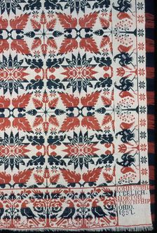 Coverlet, Ohio, 1857. Creator: John Wunterlich