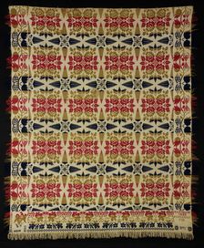 Coverlet, Ohio, 1853. Creator: Unknown