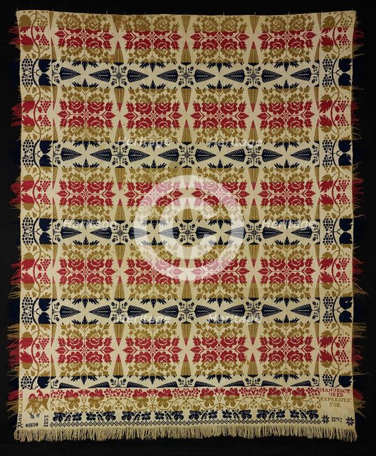 Coverlet, Ohio, 1853. Creator: Unknown.