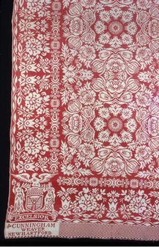 Coverlet, New York, 1840/45. Creator: James Cunningham