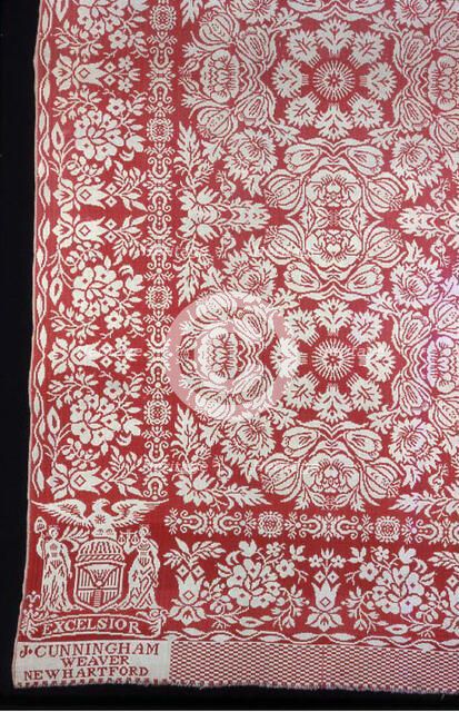 Coverlet, New York, 1840/45. Creator: James Cunningham.