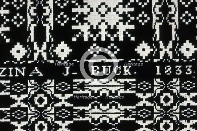 Coverlet, New York, 1833. Creator: Unknown.