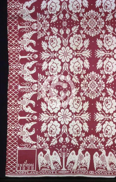 Coverlet, New York, 1838. Creator: Jacob Impson.