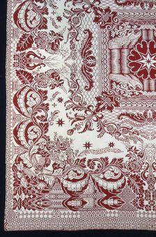 Coverlet, New York, c. 1850. Creator: Unknown