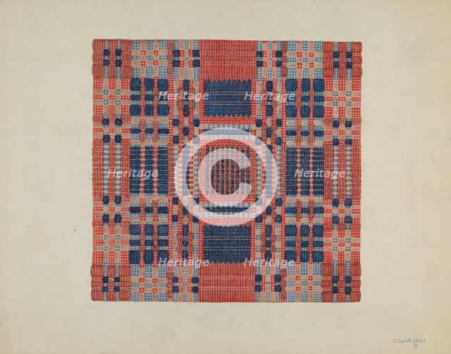 Coverlet (Section), 1935/1942. Creator: Cornelius Christoffels.
