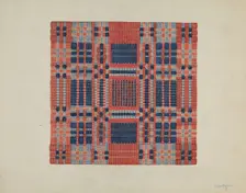 Coverlet (Section), 1935/1942. Creator: Cornelius Christoffels