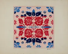 Coverlet (Section), c. 1936. Creator: Cornelius Christoffels