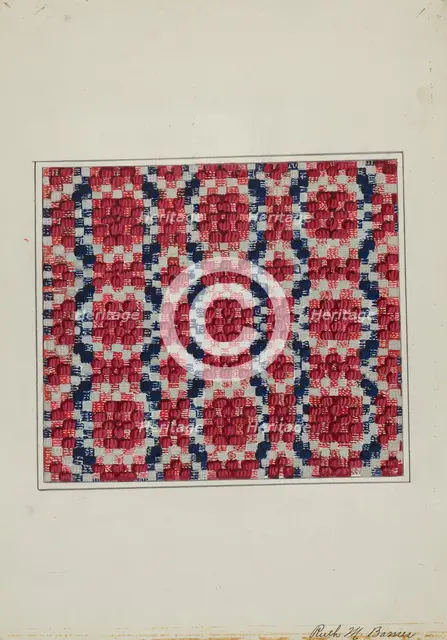 Coverlet (Section), c. 1936. Creator: Ruth M. Barnes.