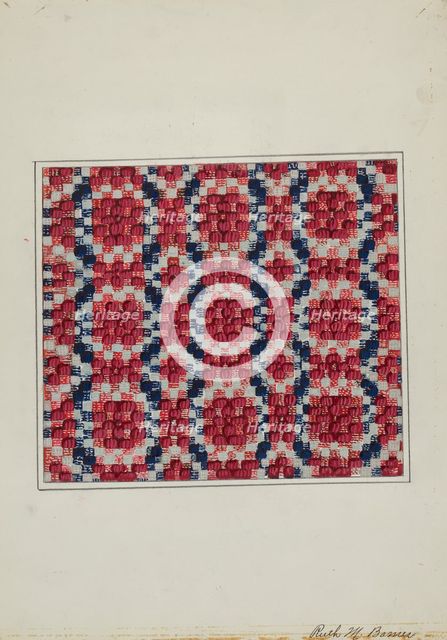 Coverlet (Section), c. 1936. Creator: Ruth M. Barnes.