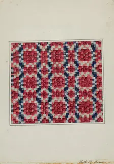 Coverlet (Section), c. 1936. Creator: Ruth M. Barnes