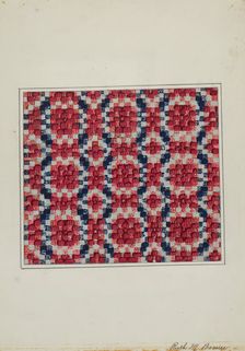 Coverlet (Section), c. 1936. Creator: Ruth M. Barnes