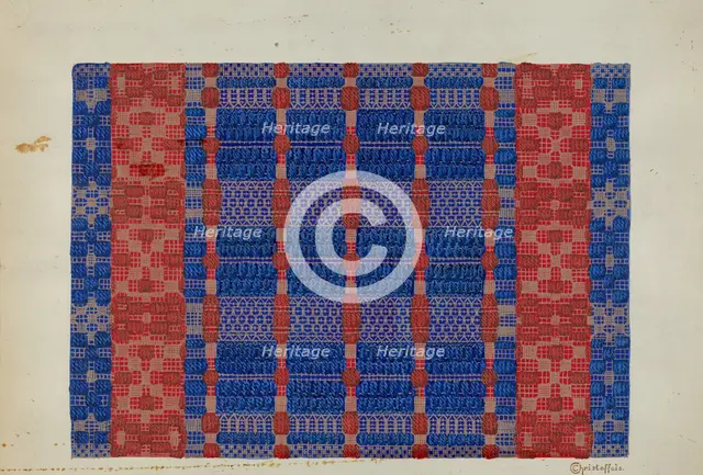Coverlet (Section), c. 1937. Creator: Cornelius Christoffels.