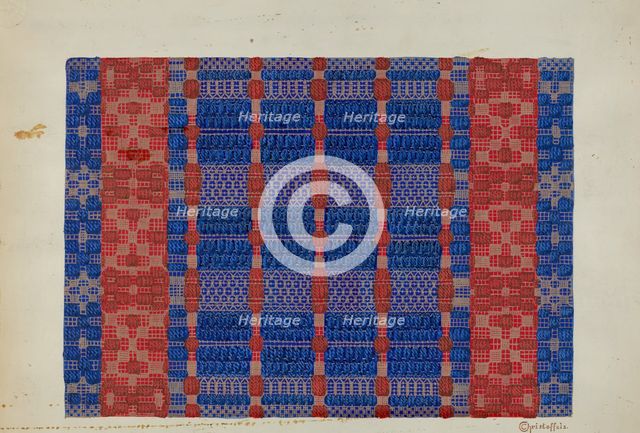 Coverlet (Section), c. 1937. Creator: Cornelius Christoffels.