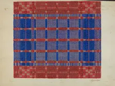 Coverlet (Section), c. 1937. Creator: Cornelius Christoffels