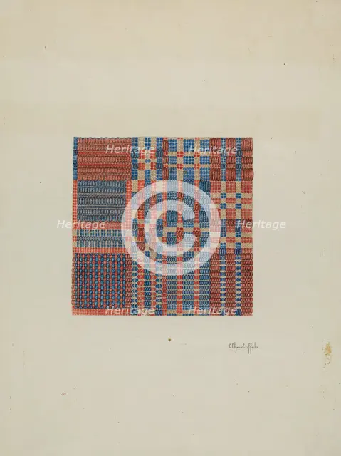 Coverlet (Section), c. 1940. Creator: Cornelius Christoffels.