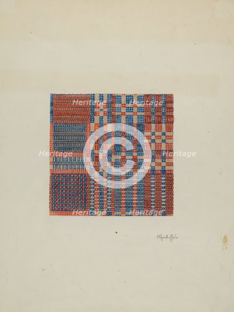 Coverlet (Section), c. 1940. Creator: Cornelius Christoffels.