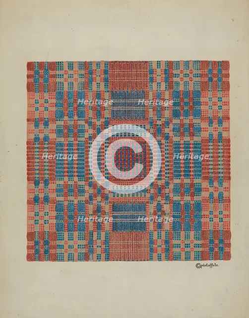 Coverlet (Section), c. 1940. Creator: Cornelius Christoffels.