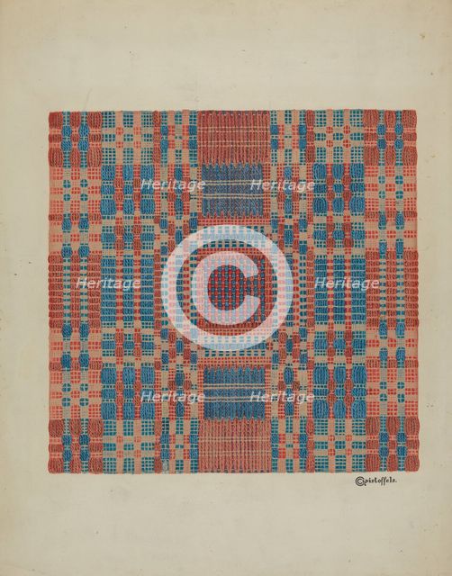 Coverlet (Section), c. 1940. Creator: Cornelius Christoffels.