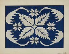 Coverlet Section, c. 1940. Creator: Margaret Linsley