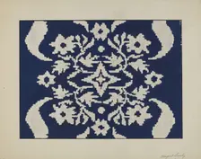 Coverlet Section, c. 1940. Creator: Margaret Linsley