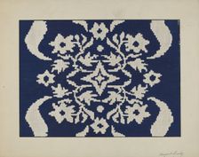 Coverlet Section, c. 1940. Creator: Margaret Linsley