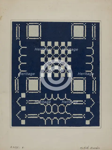 Coverlet (Section), c. 1940. Creator: Ruth M. Barnes.