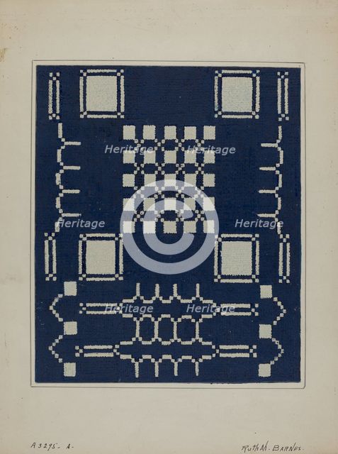 Coverlet (Section), c. 1940. Creator: Ruth M. Barnes.