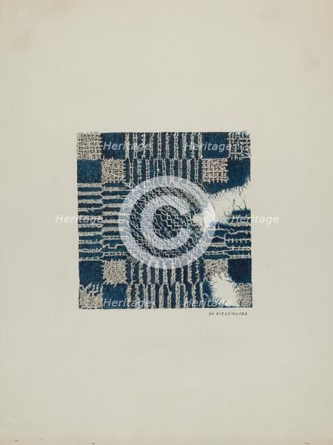 Coverlet (Section of), c. 1940. Creator: William Kieckhofel.