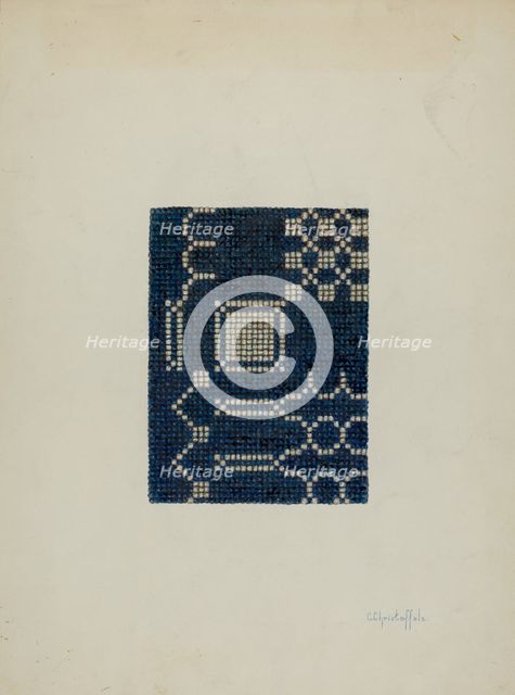 Coverlet (Section of), c. 1940. Creator: Cornelius Christoffels.