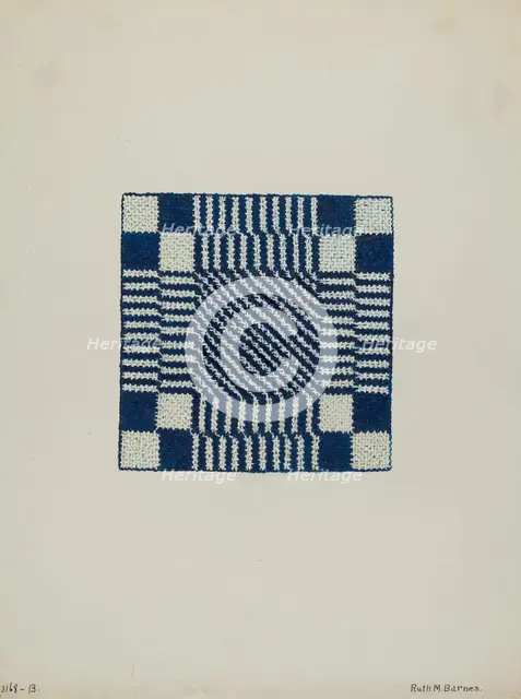 Coverlet (Section of), c. 1940. Creator: Ruth M. Barnes.