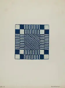 Coverlet (Section of), c. 1940. Creator: Ruth M. Barnes