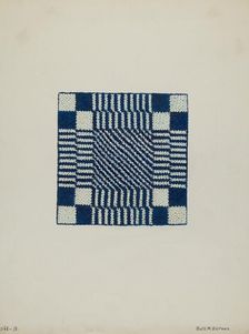 Coverlet (Section of), c. 1940. Creator: Ruth M. Barnes