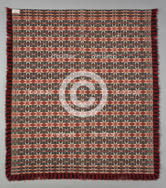 Coverlet, Pennsylvania, 1820-40. Creator: Unknown.