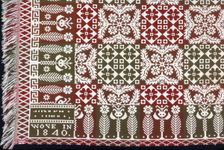Coverlet, Pennsylvania, 1840. Creator: Unknown