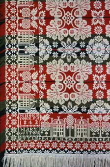 Coverlet, Pennsylvania, 1843. Creator: Martin Hoke