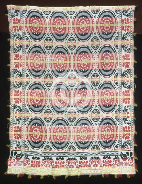 Coverlet, Pennsylvania, 1848. Creator: Unknown.