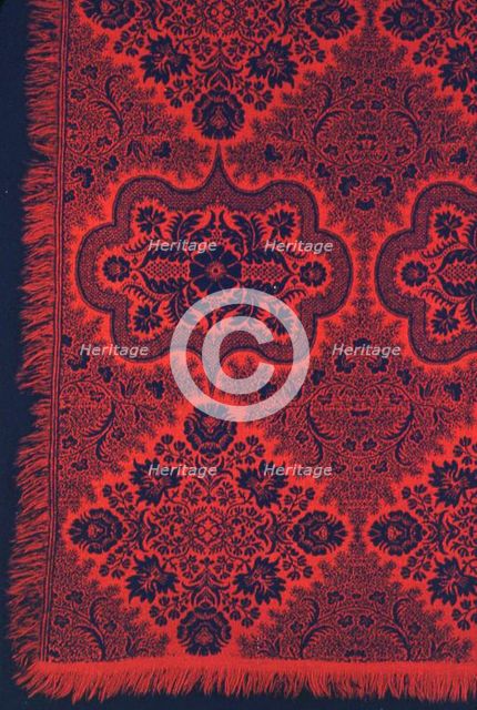 Coverlet, Pennsylvania, 1849. Creator: Unknown.