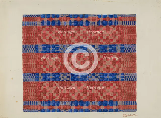Coverlet (Reverse Side), 1935/1942. Creator: Cornelius Christoffels.