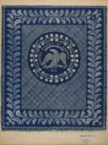 Coverlet (U.S. Seal), 1936. Creator: J. Howard Iams