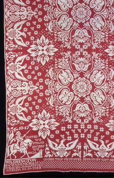 Coverlet, United States, 1847. Creator: James Cunningham