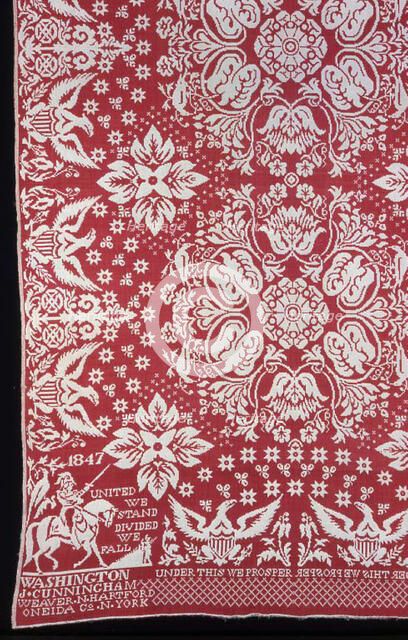 Coverlet, United States, 1847. Creator: James Cunningham.