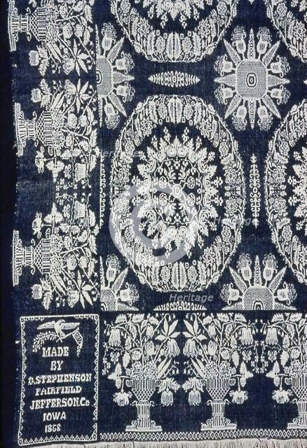 Coverlet, United States, 1868. Creator: Daniel Stephenson.