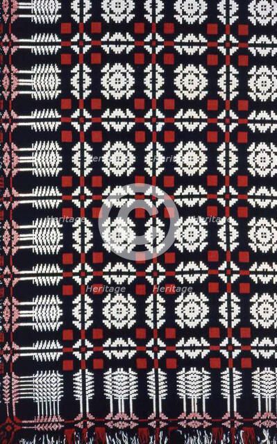 Coverlet, United States, c. 1840. Creator: Mrs. Woodcock.