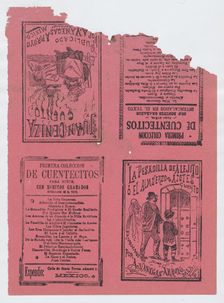 Covers for La Pesadilla de Alejito o el Almuerzo de Azotes and Juan Ceniza c..., ca. 1890-1910. Creator: José Guadalupe Posada