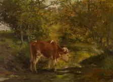 Cow at the Ditch, 1864. Creator: Hippolyte Boulenger