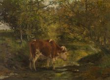 Cow at the Ditch, 1864. Creator: Hippolyte Boulenger