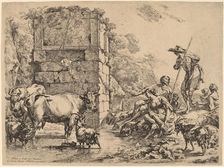 Cow Drinking, 1680. Creator: Nicolaes Berchem