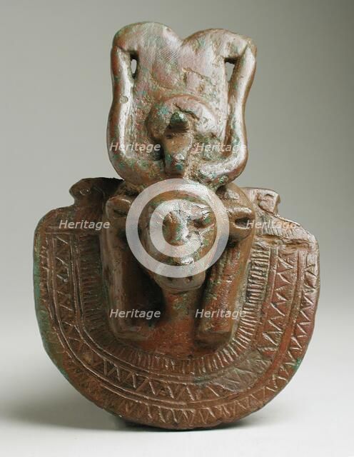 Cow Headed Handle (image 2 of 2), Probably Ptolemaic period (332-30 BCE). Creator: Unknown.