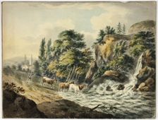 Cow Herd Driven to River, n.d. Creator: Unknown