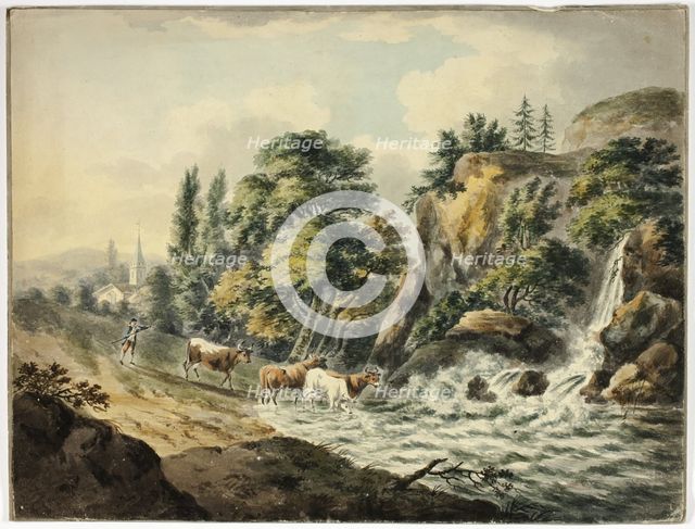 Cow Herd Driven to River, n.d. Creator: Unknown.